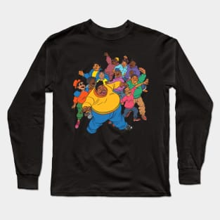 Fat Albert Cartoon Evolution Long Sleeve T-Shirt